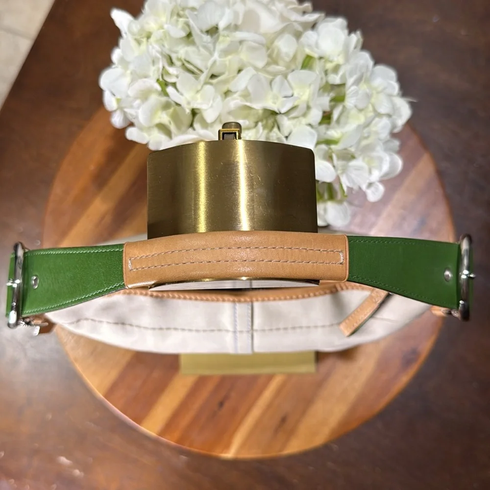 Coach RARE Y2K SoHo Blue & green Leather/Twill Hobo
Shoulder Bag L3J-4431 - Picture 8 of 13